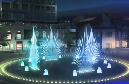 3D Animation Design - Square Round Fountain / Longxin Fountain Supply