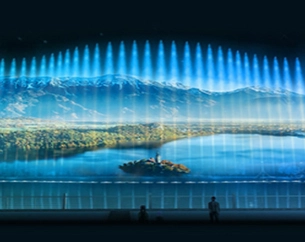 Musical Fountain Construction Project–Water Screen Movie Fountain