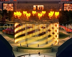 Musical Fountain Design Emerging Elements — Fire Fountain