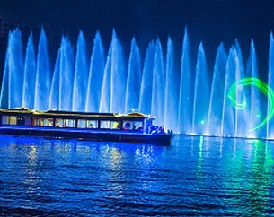 Musical Water Dancing Fountain in Jintang, Chengdu