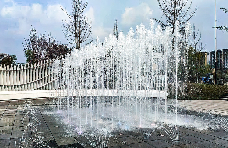 Chengdu Yima River Park Dry Fountain