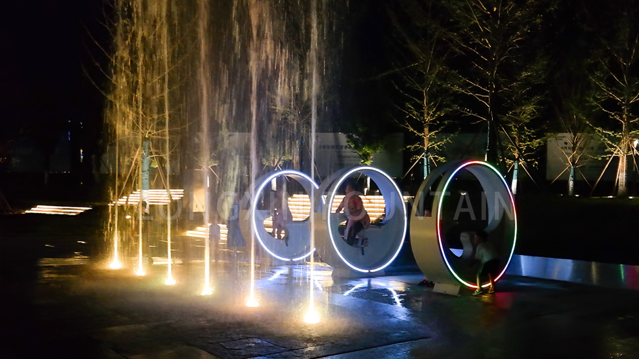 interactive musical water fountain