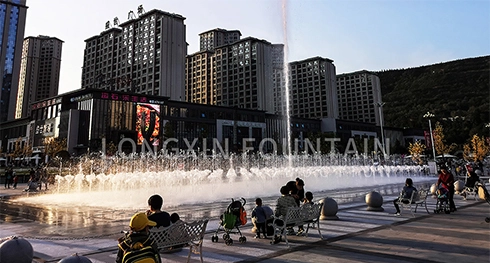 Outdoor Dry Fountain Interactive Commercial Plaza Square Dry Deck Fountain Music Dancing Underground Water Fountain