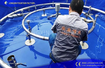 Round Pool Fountain Installation Process--Longxin Fountain Supply