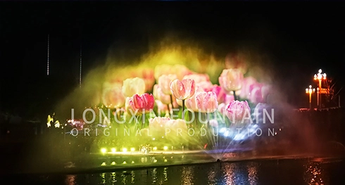 Water Screen Movie Fountain 3D Outdoor Customized Water Movie Screen Projection Fountain Musical Dancing Water Laser Show